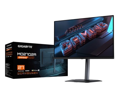 מסך מחשב לגיימרים 27 אינץ' כולל KVM ורמקולים ג'יגהבייט Gigabyte MO27Q2A Gaming Monitor 27 Inch QD-OLED 2K 280Hz KVM Speaker